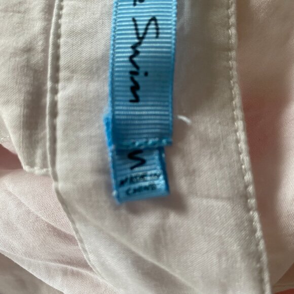 Solitaire Swim women's small pink and white racerback fringed swimsuit cover-up - Picture 10 of 12